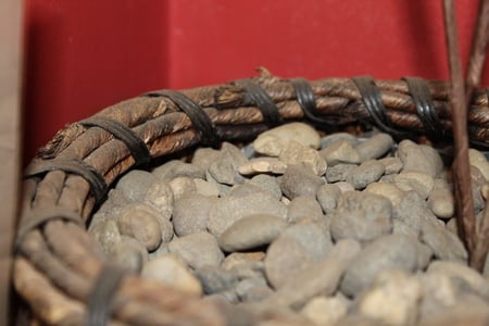 rocks - tree, abstract, rocks, red