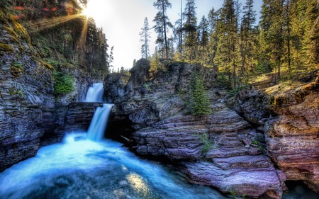 Canyon Oasis - river, nature, mountain, canyon, oasis