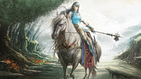 Beauty on Horse - on horse, beauty, wallpaper, cool