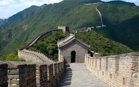 Great Wall Of China - great wall, china, forests, trees, mountains, wall, beautiful, architecture, monuments