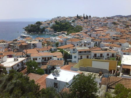 Skiathos - town, skiathos, greece, island, sea, harbor