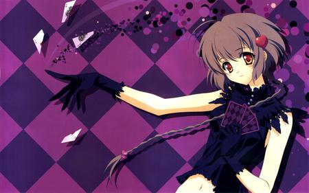 Fujita Nodoka - black, girl, anime, mauve