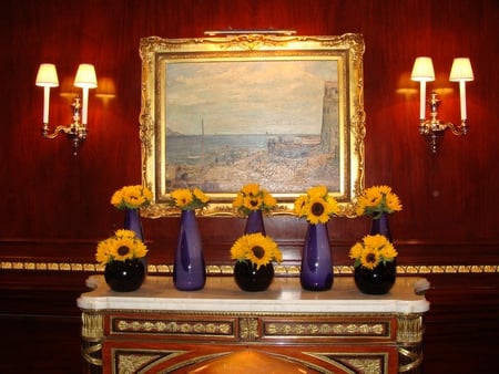 sunflowers - sunflowers, decoration, still life, home