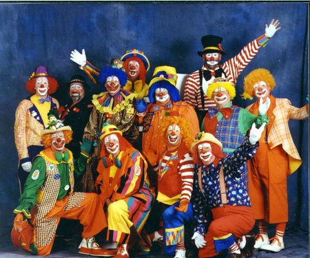 Clowns around the world - women, fun, people, men, circus