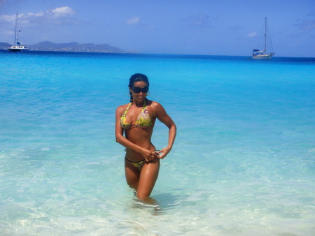 Caribe Saint Croix - blue water, sky, girl, saint croix, paradise, beautiful, sea, caribe