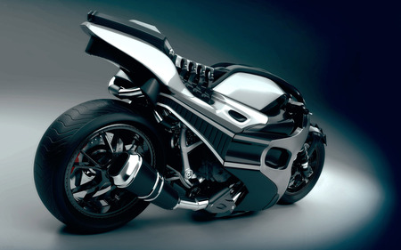 Dream bike - bike, motor cycle, engine, tyre, black and white, drem bike, cool