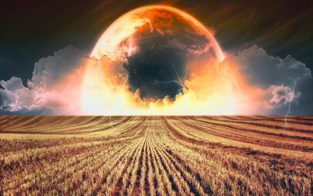 campo com raios - moon, beauty, nature, 3d, field, cg