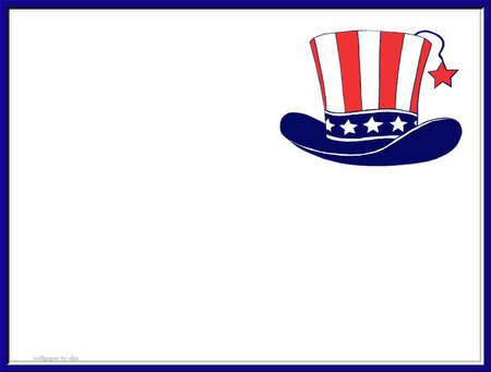 American Top Hat with Star - star, 4th of july, uncle sam, patriotic