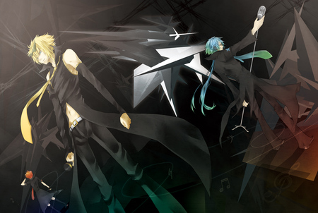 Dark - akaito, dark, vocaloid, boys, hatsune mikuo