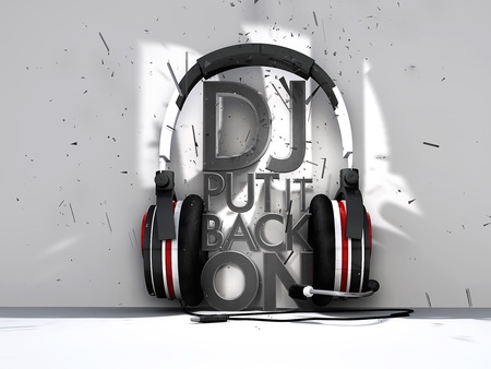 DJ put it back on it - white, nice, headphones, music, dj