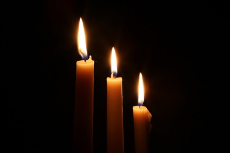 candles - black, fire, cute, beauty, candles, night, light, dark