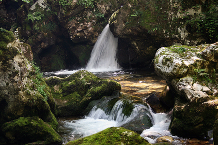 waterfall - nature, stream, image, stones, waterfall, rocks