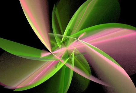 Pink and Green Petals - fractal, pink, fractals, green