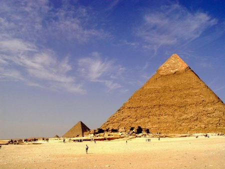 Egypt - sand, sky, architecture, egypt, stone, nature, blue, ancient