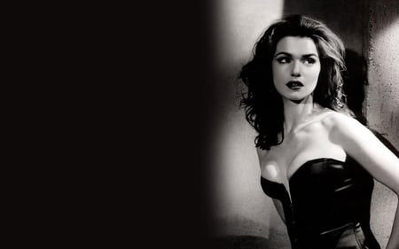 Rachel Weisz - people, british, beautiful, dress, models, celebrity, black dress, black and white, actresses, rachel weisz