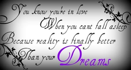 Dreams (3) - dreams, love, purple, quote