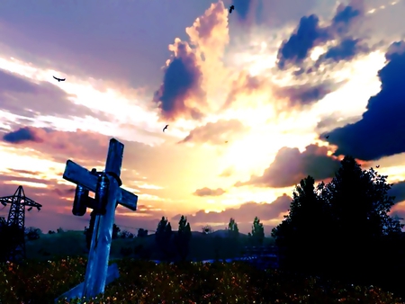 On The Hill - cross, death, reminder, peace