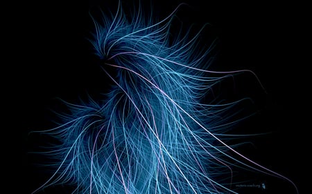 bad hair - abstract, black, bleu, bad, nice, simple, hair