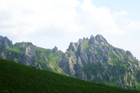 Masivul Ciucas - mountains, ciucas, beautiful, grass, sky, forests, clouds, romania, trees, nature, green