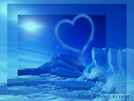 Romantic - ice, love, romantic, snow