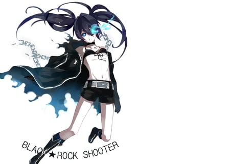 Black Rock Shooter - eyes, blue, anime, black, black rock shooter