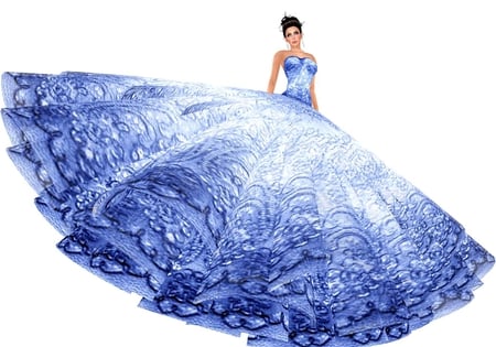 Blue Dream - gown, designs, dream, royal, dress