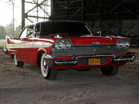 christine the killer plymouth - plymouth, cars, fury, 1955