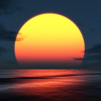 ORANGE SUN REFLECTION