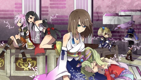 Final Fantasy - girls, yuna, video game, final fantasy, sleep, anime, lightning farron, tifa lockheart, kimono