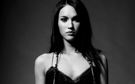 Megan Fox - models, actresses, people, beautiful, megan fox, black and white, celebrity