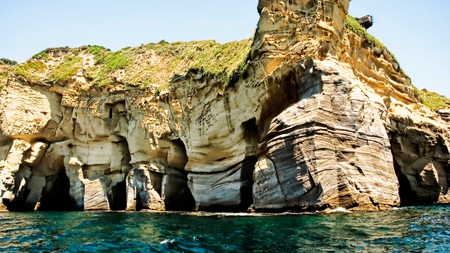 Rocky Shore - cave, rocky, oceans, shore, nature