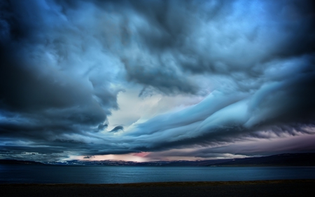 Amazing Sky - beauty, beach, sky, peaceful, sunset, storm, amazing, view, clouds, stormy, ocean, landscape, mountain, lovely, nature, blue, beautiful, splendor, colors, sea