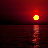 RED OCEAN SUNSET