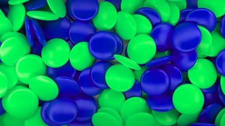 Blue and Green Pieces - abstract, cgi, blue, modern, geometry, green, sleek