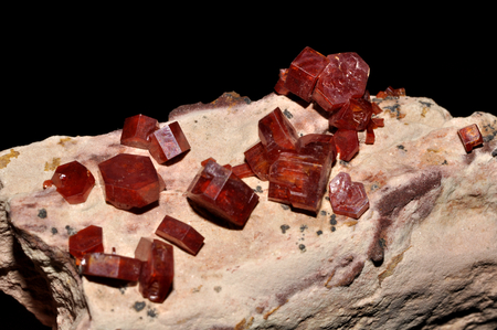 Vanadinite - mineral, vanadinite, rock, red