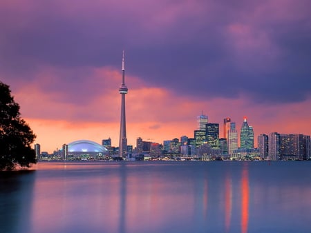 Ontario's capital city - cn tower, ontario, toronto, canada, skyline, skyscrapers, city, capital