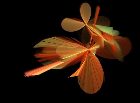 Orange petals - orange, fractal, fractals, petals