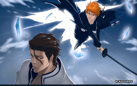 commencement - bankai, ichigo, aizen, commencement