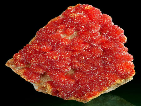 Fiery orange clusters of Orpiment on Barite covered matrix! - crystal, mineral, barite, cluster