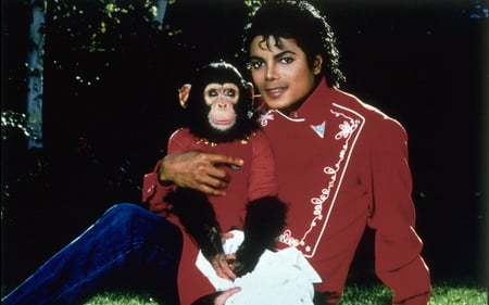 Michael Jackson * For Love4MJ4ever * - people, man, singer, michael jackson, monkey