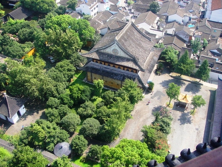 Overlooks the temple garden - pavilion, tree, house, temple