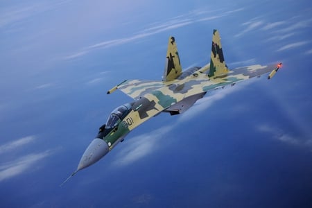 Sukhoi SU-35 - aircraft, sukhoi, su-35, jet, su35, plane, russian