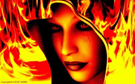 Flame Dreams Fantasy Girl - flame dreams, fantasy girl, hot, wallpaper