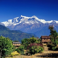 Village in Gandaki Annapurna Range Nepal