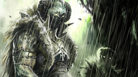 monster - monster, creature, rain, games, dark