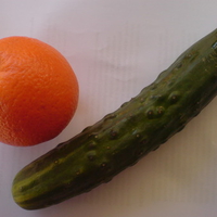 Cucumber and orange