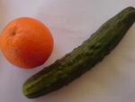 Cucumber and orange