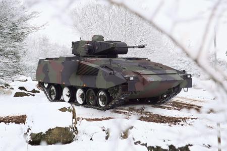 Puma on an exercise in winter - cologne, german tank, tank, xxl, dual monitor, german, dual screen