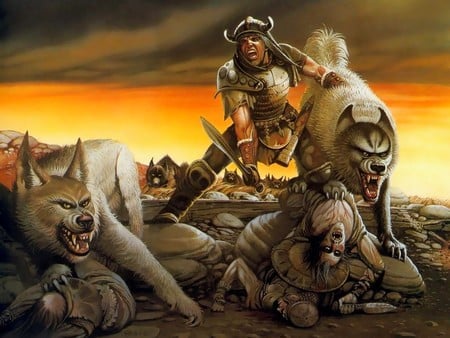 Combat 2 - wolf, combat, warrior, bames, werewolf