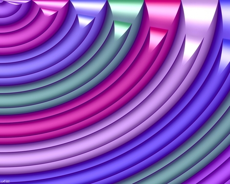 Curved Bars - colorful, abstract, photo shopped, 3d